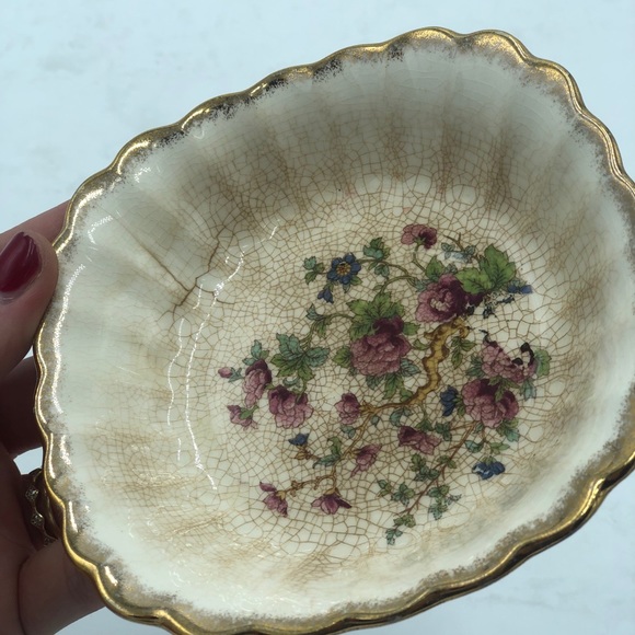 Floral Gold Edged Bowl - Picture 3 of 5